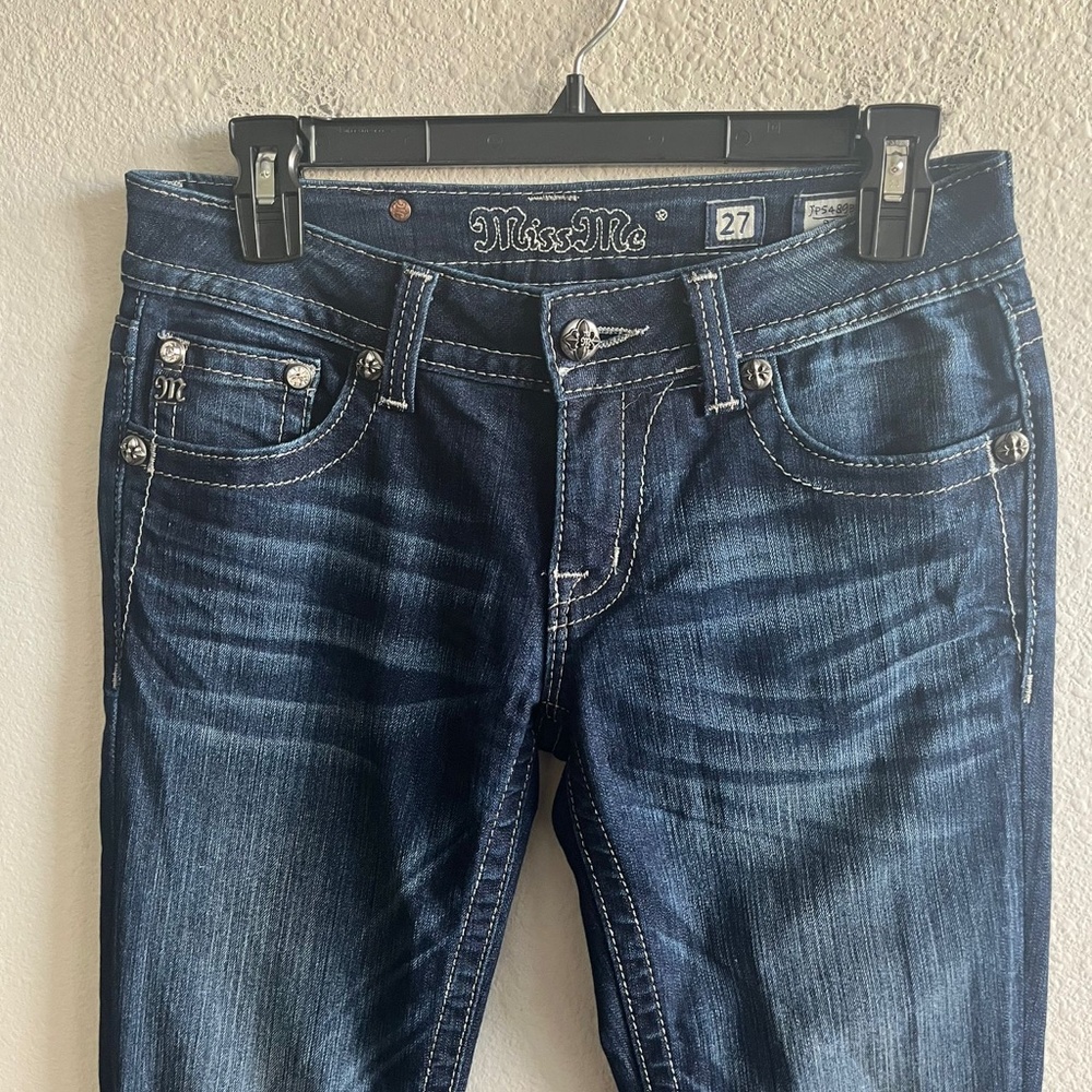 Miss Me Women's Embellish Pocket Flap Bootcut Jeans Size 27 Style JP5489B2 - Picture 4 of 13